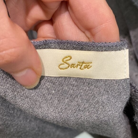 Sarta Grey Silver Stars Soft Shawl Wrap - Picture 12 of 14